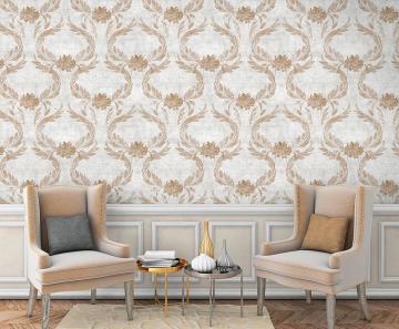 contempo 572211-3-damask kahve-desenli-deri-çatlak-fon-desenli