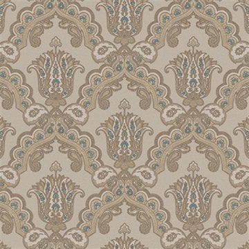 Kalinka Damask Desenli duvar kağıdı 5809-4-Bej renkli-fon
