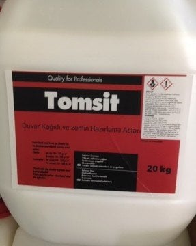 Thomsit astarı, yerli thomsit-alçı yüzeyi üzeri duvar kağıdı zemini astarı-su bazlı-şeffaf,20 kg,(Uygulama alanı 150 m'2 ile 200 m'2