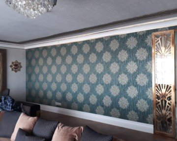 Yasham S 8525-6-amalfi seela-yeşil-kombini-yerli-desenli-işlemeli-simli-fon- Rulo ölçü ebatları: 106 cm, boyları 10 metredir.1 rulo 10,6 m2 yer kaplar