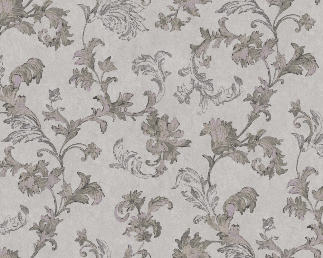 Yasham amalfi-seela S 8531-5-desenli-gri-fon (Ebatları: 106 cm, boyları 10 metredir. 1 rulosu, 10,6 m2