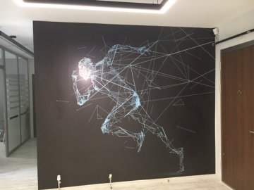 Tek parçalı poster uygulaması-Mimarlık odası-ofisleri-Mimar-tekstil tabanlı-tek parça-kişiye özel-ölçüye göre-tasarımlı-koşan-fon