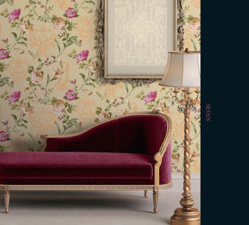 Seven Çiçek desenli duvar kağıdı 7803-4-Desenli- çiçek-bej-fon