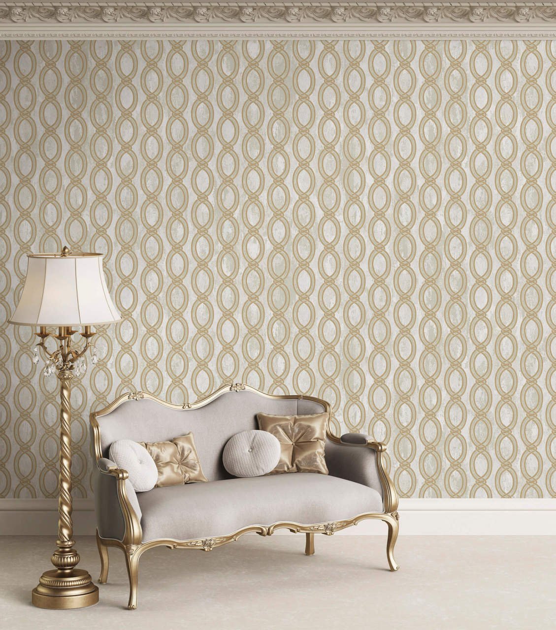 Seven 7808-1-Açık bej-halkalı desenli-Fon