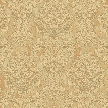 Seven damask 7807-3-Dokulu-Altın açık kahverengi-fon