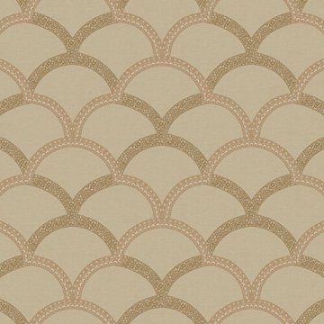 Seven 7811-4-bej koyu kahverengi-desenli dalgalı-fon
