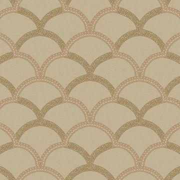 Seven 7811-4-bej koyu kahverengi-desenli dalgalı-fon