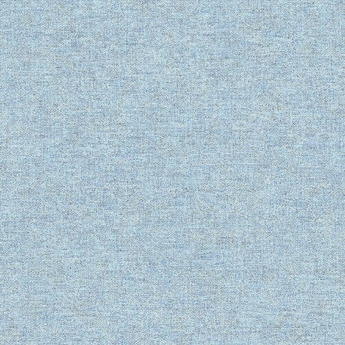 Seven 7816-9-Mavi düz desensiz-keten görünümlü