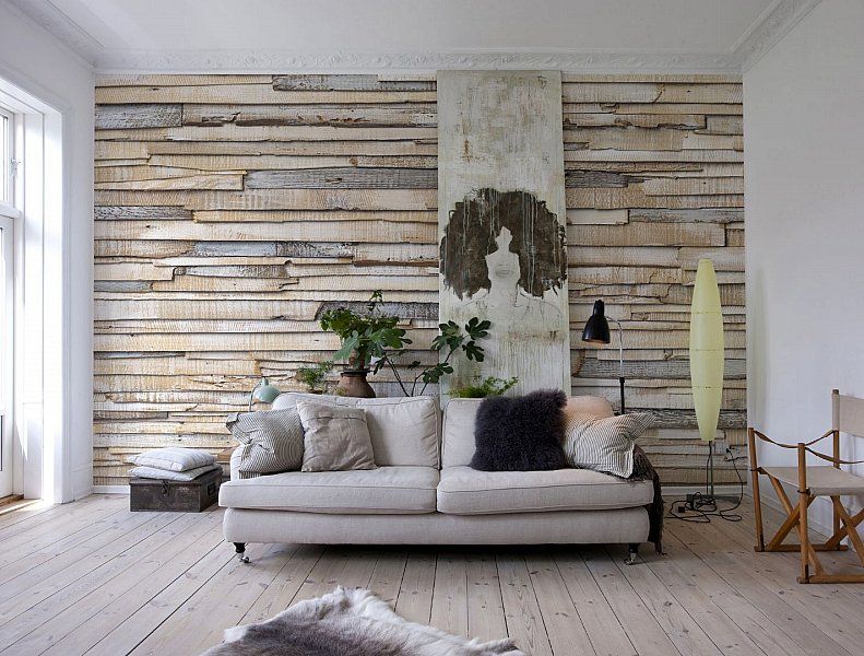 Ahşap tahta Komar duvar posteri 8-920 Whitewashed Wood