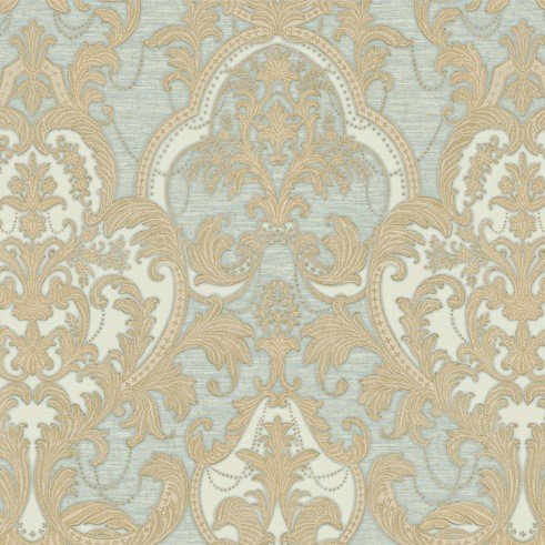 signature 1002-2-mavi-bej-damask-fon-ev-desenli-(Ebatı rulo.1,06 m*10 m.10,6 m2