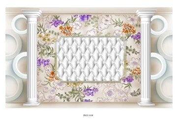 Çiçek modelli poster-DLX 1118-dekor-çiçek desenli