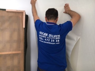 duvar kağıdı nasıl uygulanır,Çankaya-Elçilik-satış-uygulama-konut-çizgili-eskitme-desenli modeli uygulaması-