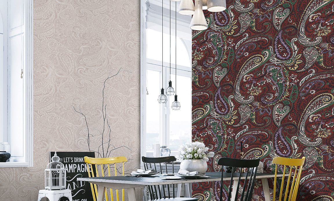 Retro 5013-02-desenli-modern-bordo-yeşil-sarı-renkli-dekor-fon-(16,2 m2)