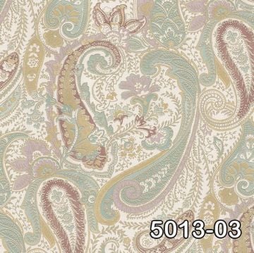 Retro 5013-03-yeşil-sarı-pembe-renkli-modern-desenli-fon-