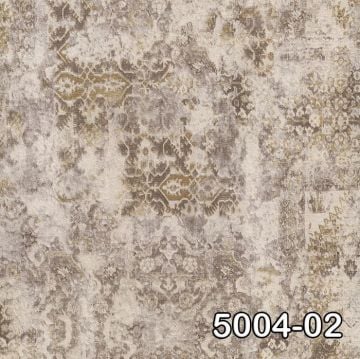 Retro 5004-02-kahverengi-bej-silinebilir-desenli-eskitme-dokulu-işlemeli-fon-(16,2 m2)