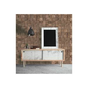 Lamos 6603-01 taş-3 boyut- model-kütük-ahşap-Fon-kahve
