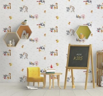 Yeni ada kids 8925-1-tavşan-Asabi Tom-Jerry-açık beyaz-bebek-çocuk-Tanıtım amaçlı indirimde