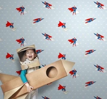 Ada kids 8915-2-erkek-çocuk-süperman-açık mavi-modelli