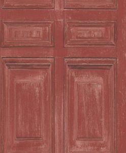 Replik kapı modelli duvar kağıdı J 922-10-kapı desenli-bordo renk-fon