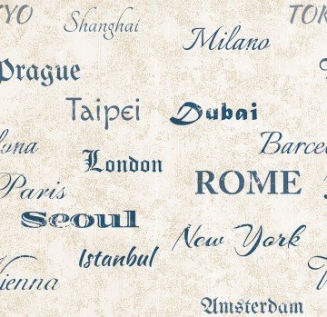 Petra 5224-4 yazılı duvar kağıdı-mavi yazılı--Eni 1,06 m*15.60 m=16,5m2