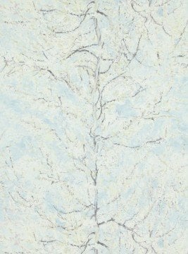 En şık modeller İthal Bn Hollanda-Van Gogh duvar kağıdı 1716-mavi-uçuk sarı-ağaç-dallı-modelli-dokulu-dallı-fon-toptancısından