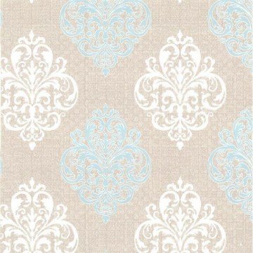 Flamingo-17231-Damask modeli-mavi-desenli-fon