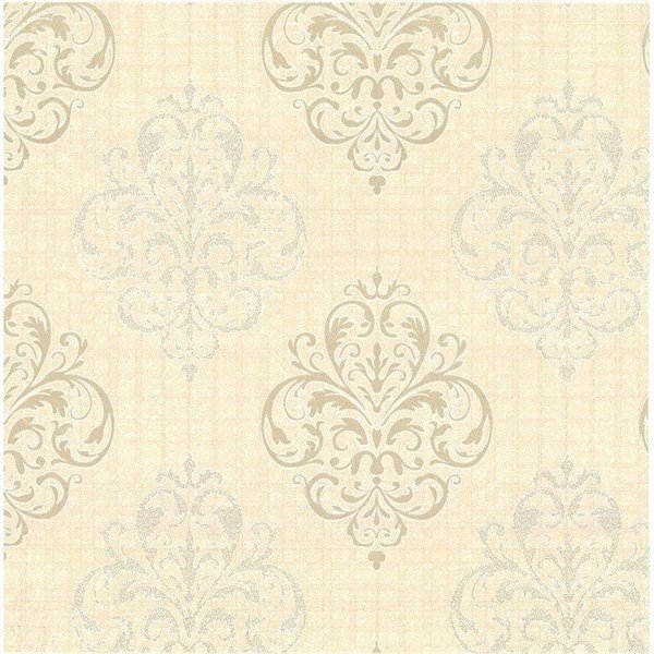 Flamingo-17221-Damask modeli-sarı-desenli-fon