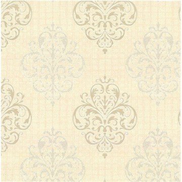 Flamingo-17221-Damask modeli-sarı-desenli-fon