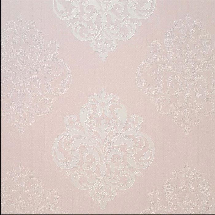 Flamingo-17241-Damask modeli-pembe-desenli-fon