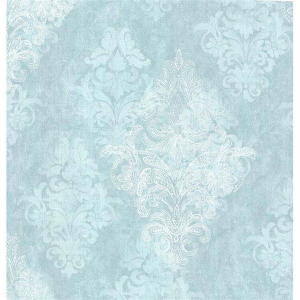 Flamingo-18153-Damask modeli Boyutlu-mavi-desenli-fon