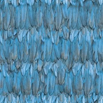 Tropicano 9913-3-kanat-kuş tüyü-mavi renkli-fon