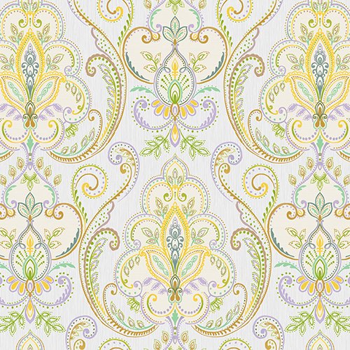 Tropicano 9901-4-çok renkli modelli-gri damask