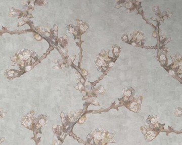 İthal Hollanda BN Van Gogh duvar kağıdı 220012-Ağaç dalı-bej -dalgalı-Yüksek kaliteli-doğal-dokulu-desenli-Non woven tabanlı-Fon