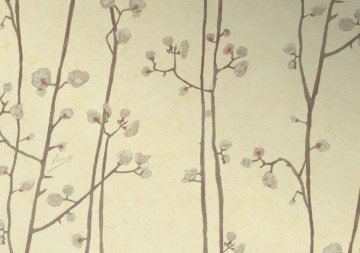 İthal Hollanda BN Van Gogh duvar kağıdı 220025-sarı renkli-kahve ağaç dallı-desenli-Non woven tabanlı,Rulo Ebatı: 10,05 x 0,53 m