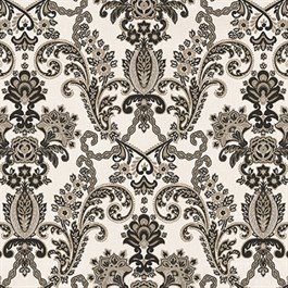 Rumi 6804-5-siyah beyaz-Damask-fon